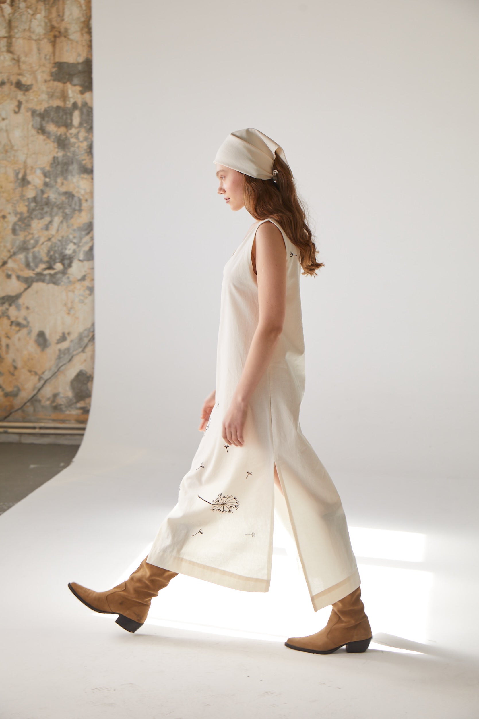 Long Raw Dress - 100 % Organic Cotton - trendynow