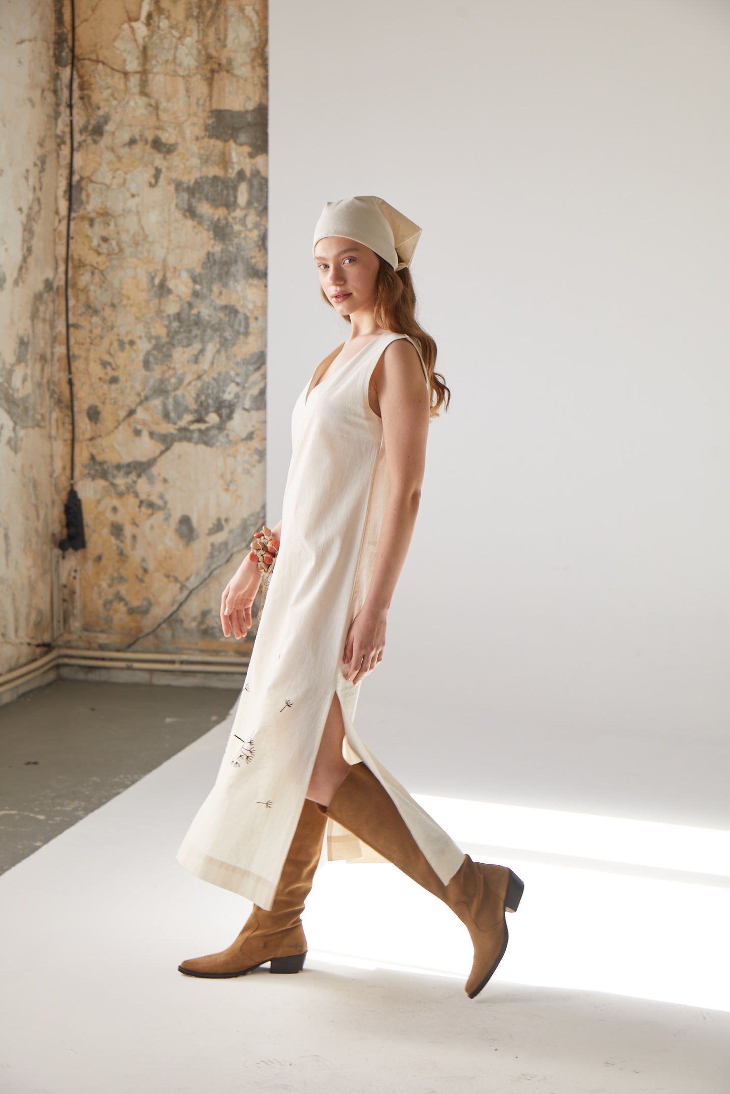Long Raw Dress - 100 % Organic Cotton - trendynow