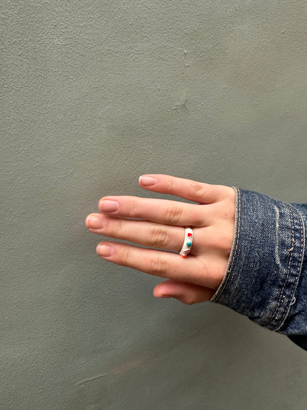 Heart Enamel Ring
