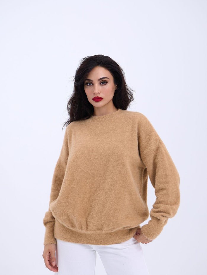 JUMPER Beige - trendynow