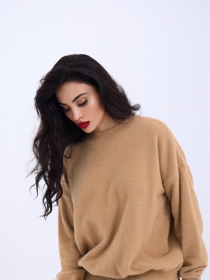 JUMPER Beige - trendynow