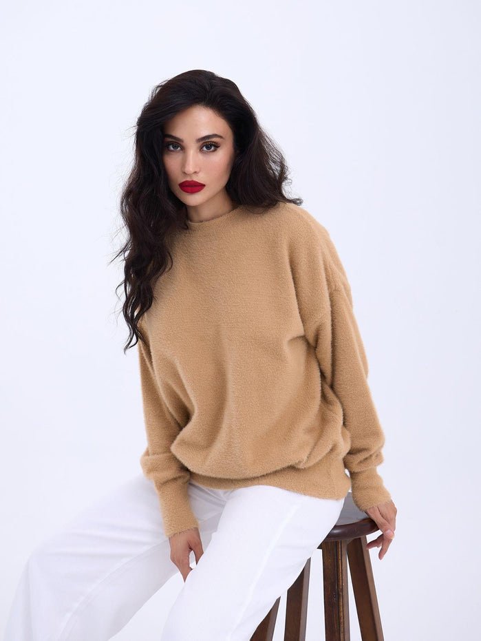 JUMPER Beige - trendynow