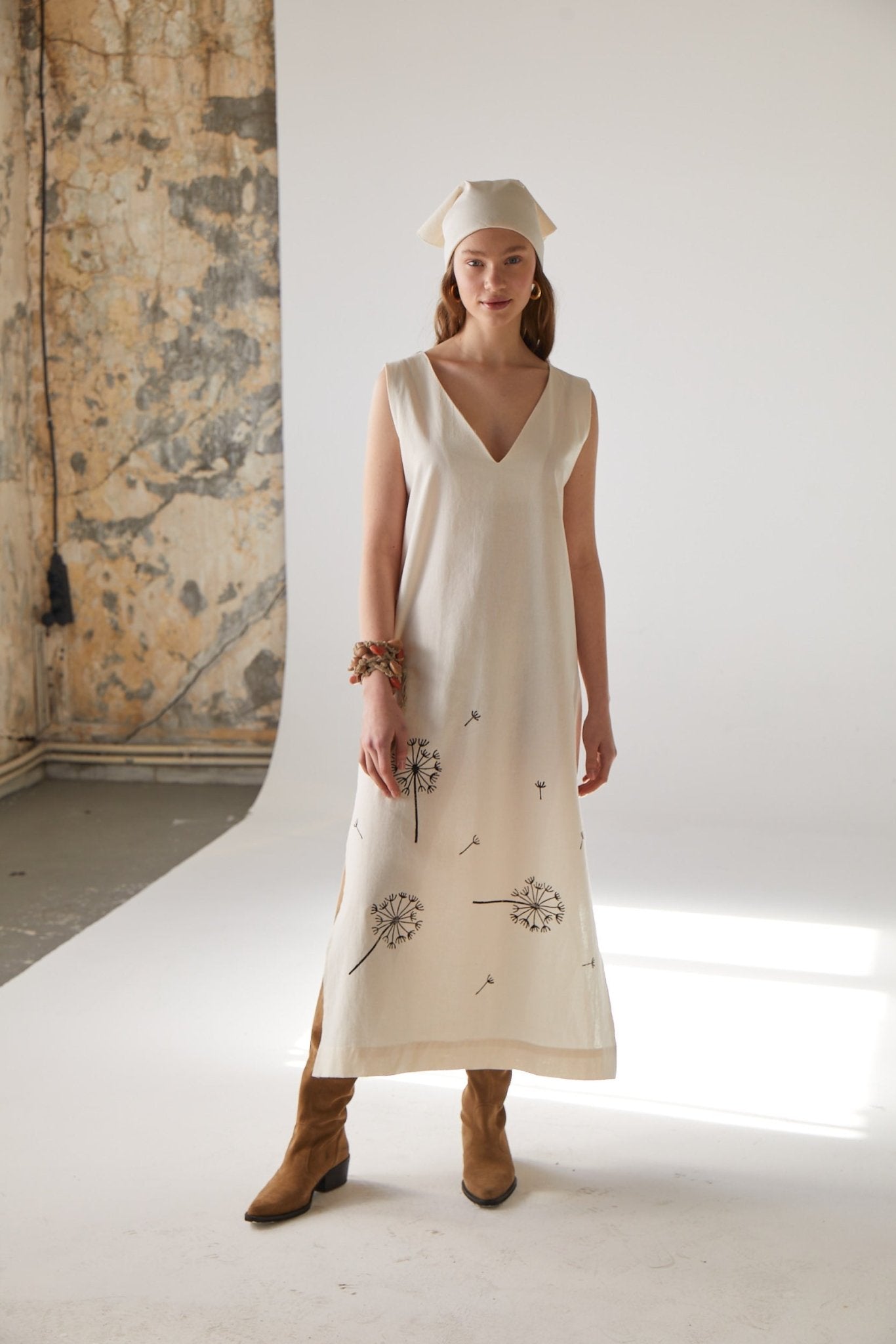 Long Raw Dress - 100 % Organic Cotton - trendynow