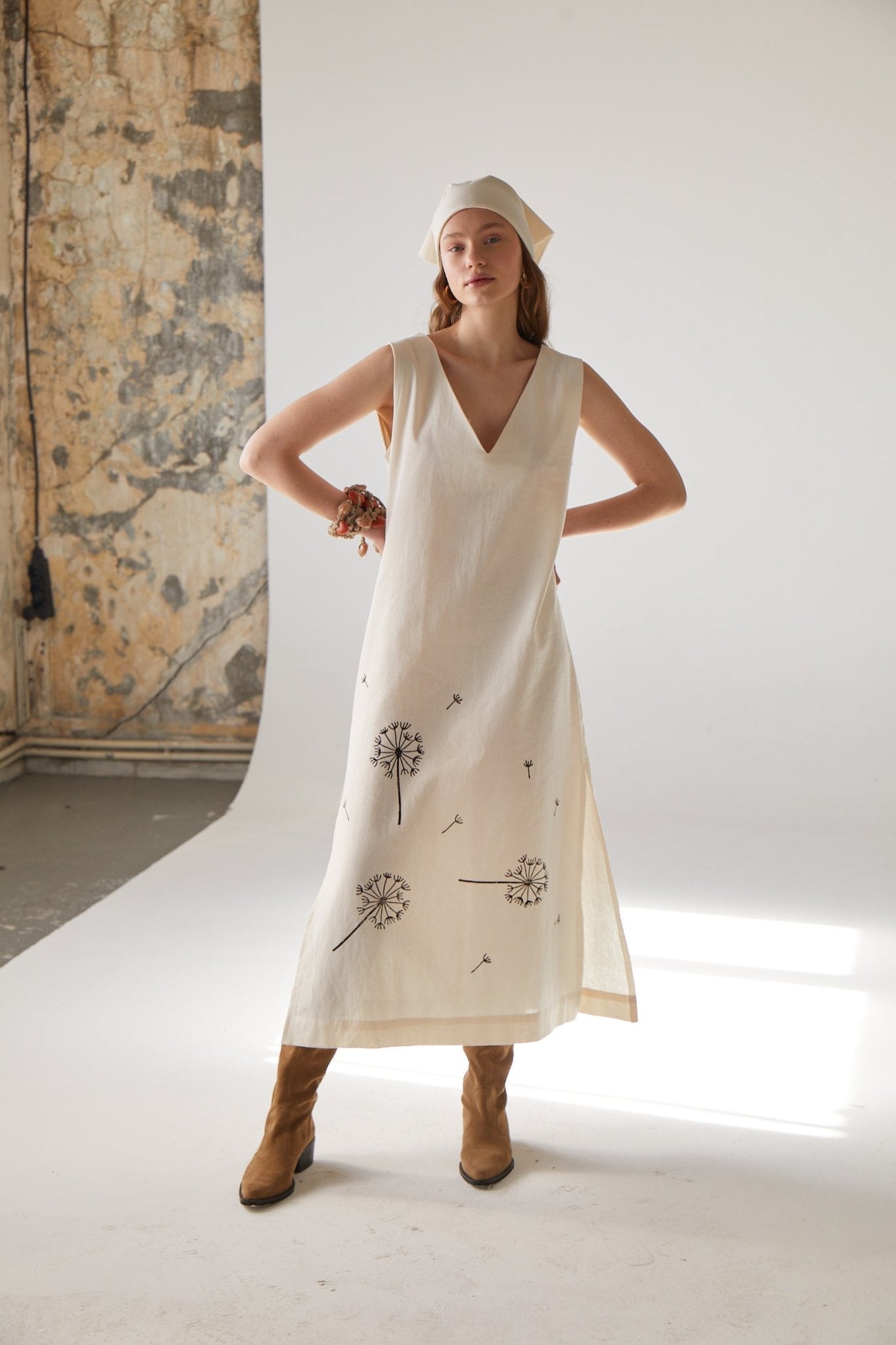 Long Raw Dress - 100 % Organic Cotton - trendynow